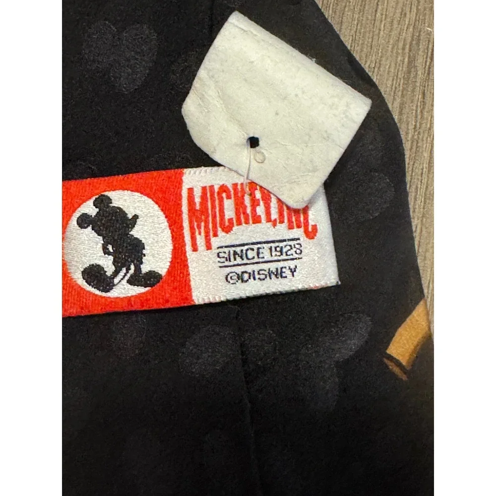 Vintage Disney Mickey Inc Mens 100% Silk Tie Seven Dwarfs Snow White Black‎  NWT